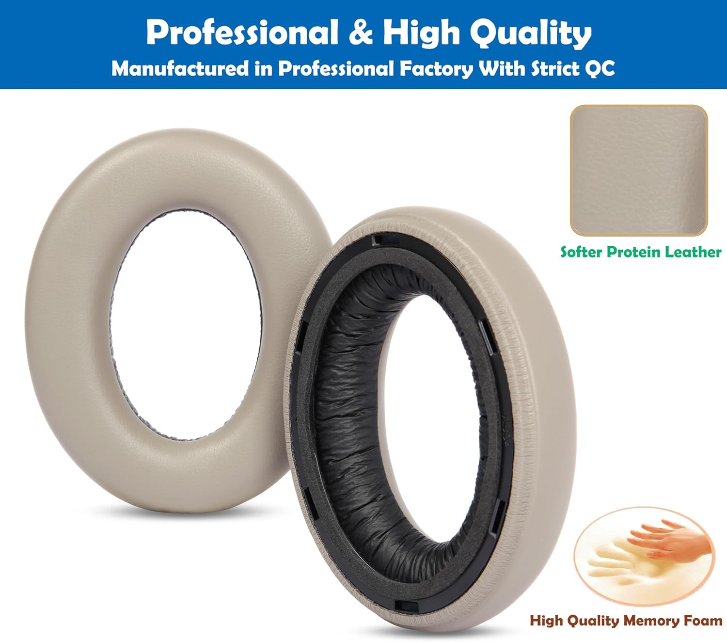 Soft pro Earpads Cushion Handb - Sennheiser Headphone Momentum 4 recension och pris