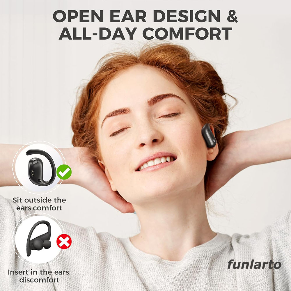 Open-Ear Wireless Running Head - Sports Earphone Hook recension och pris