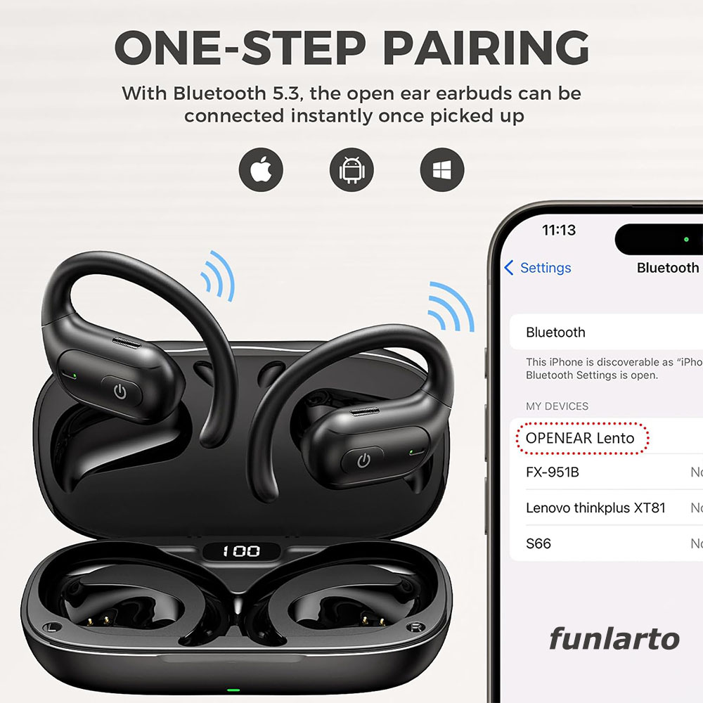 Open-Ear Wireless Running Head - Sports Earphone Hook recension och pris